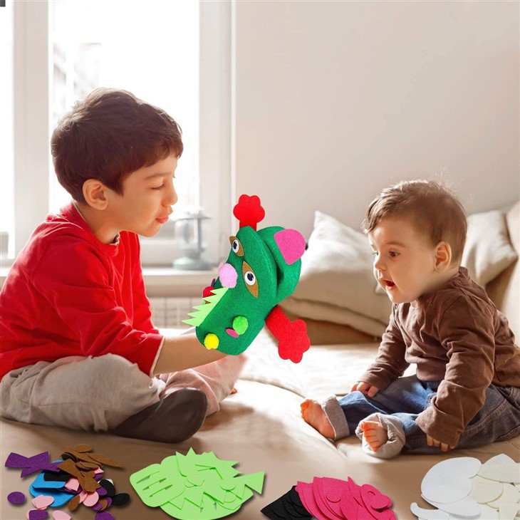6Pcs Hand Puppet Making Kit Kids DIY Art Crafts